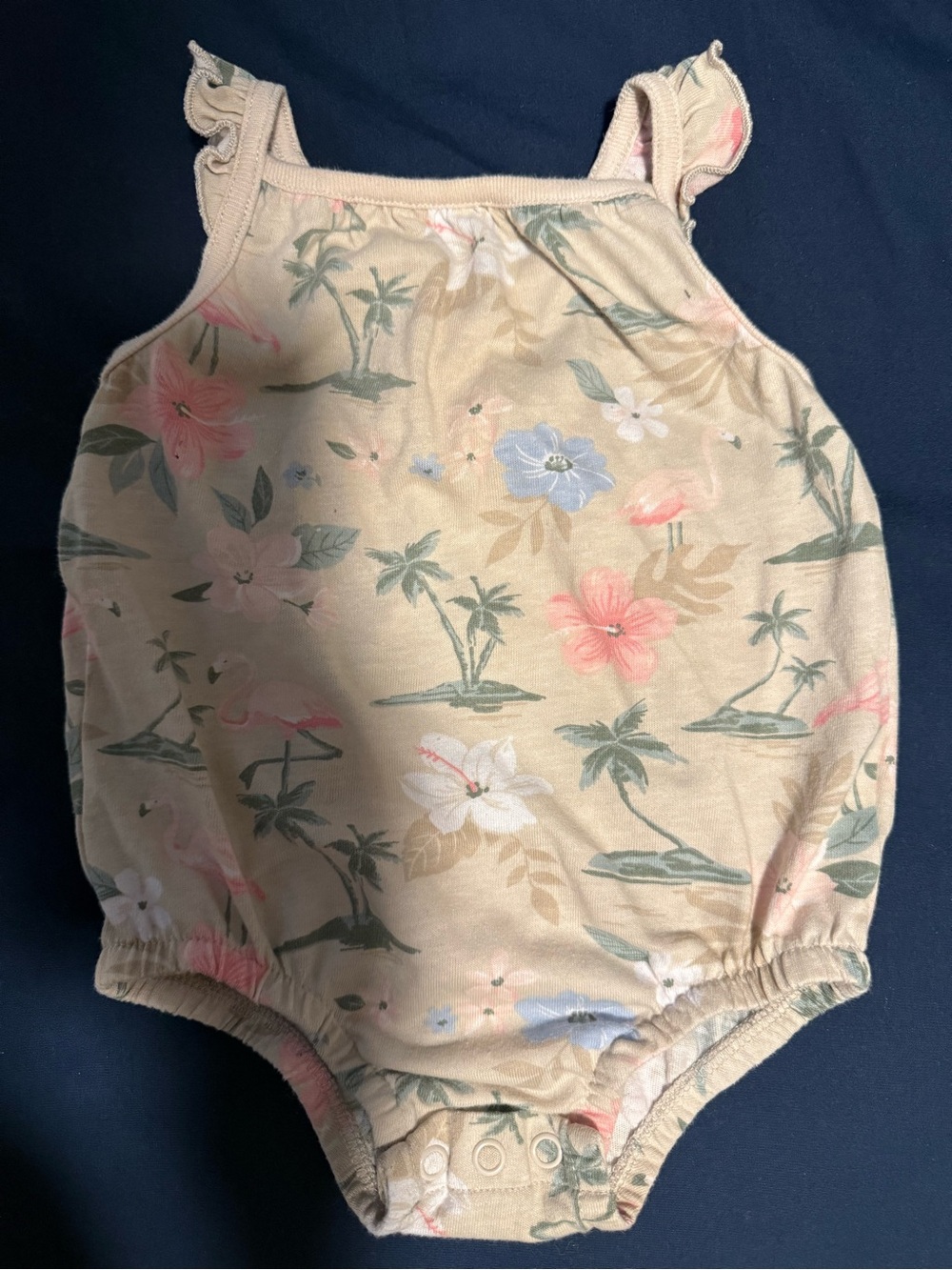 Garanimals Cream Romper with Pastel Floral Accents